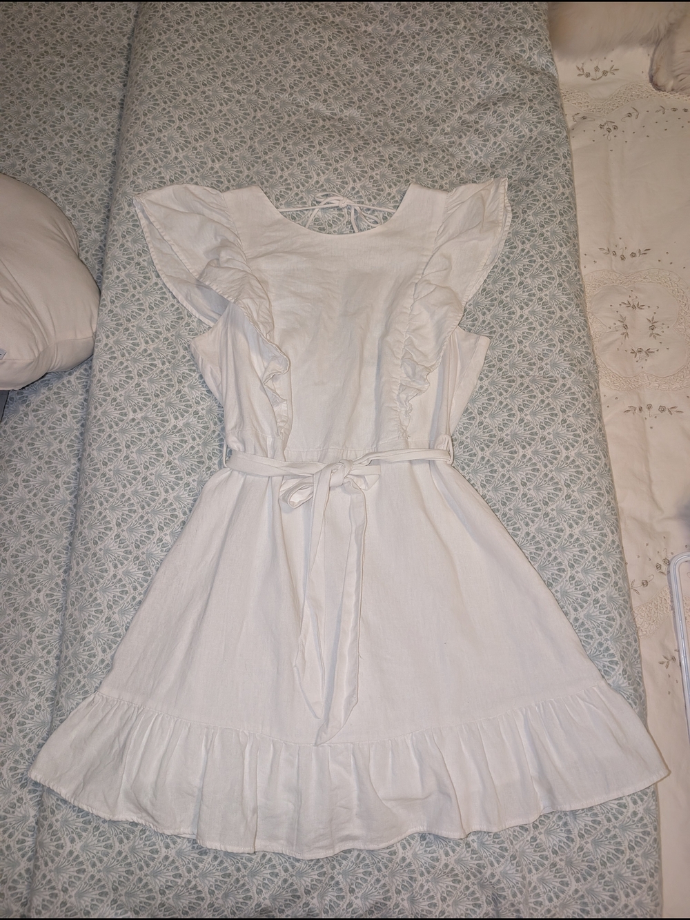 Dynamite White Ruffle Dress